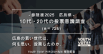 【参院選2025】広島の10代20代の若い世代の投票意識をアンケート調査