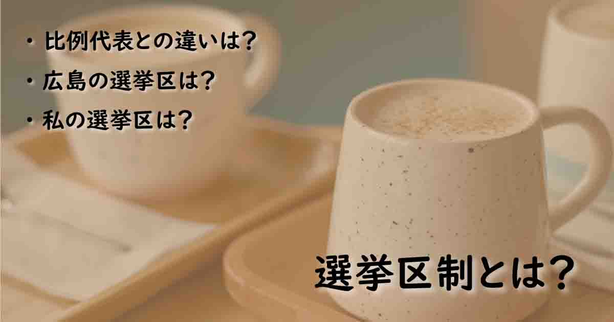 選挙区制とは？比例代表との違いや広島の選挙区も簡単解説