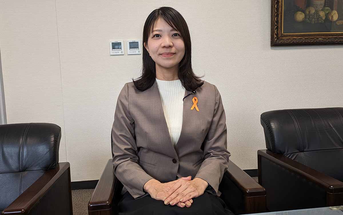 政治・選挙を家族の話題にと話す灰岡香奈県議